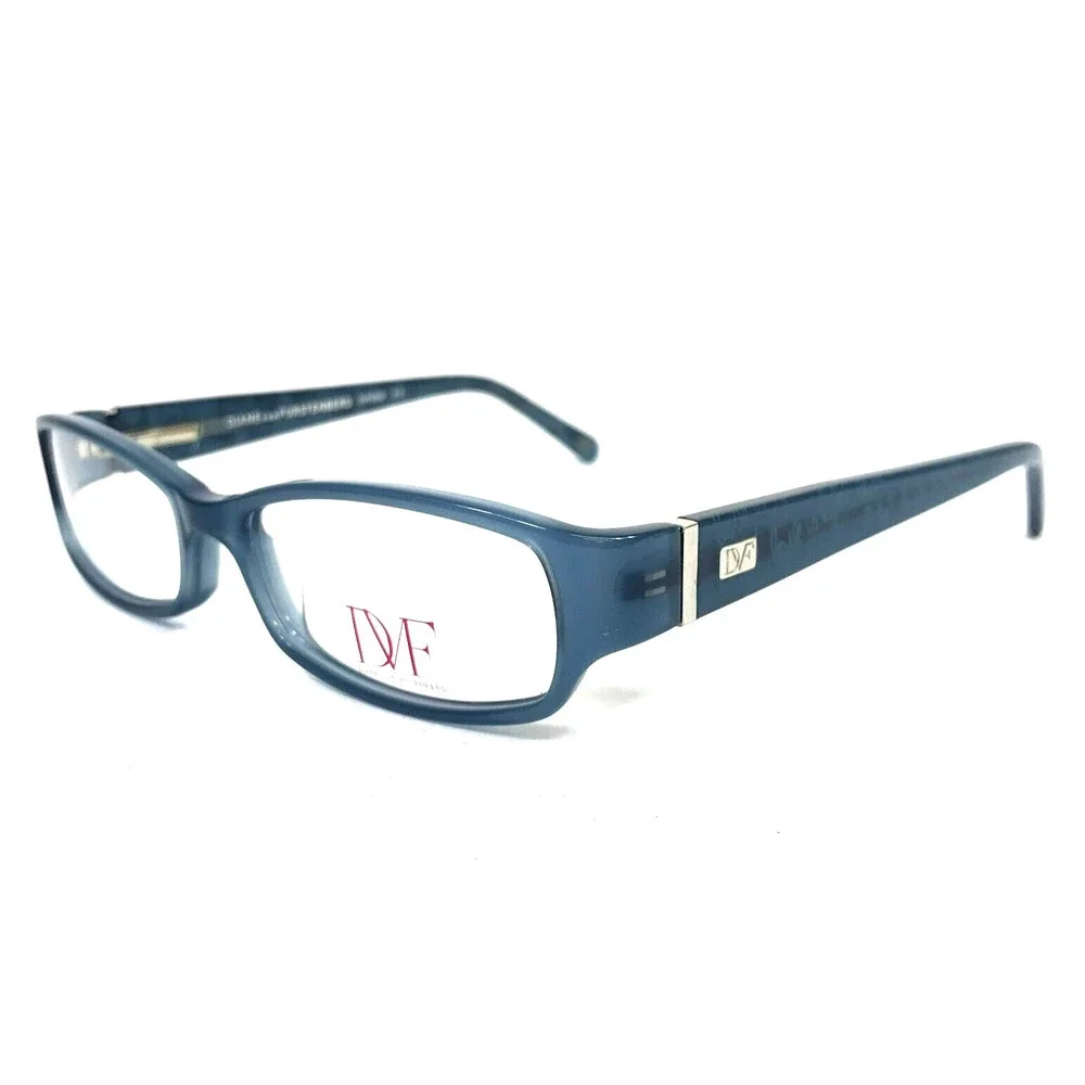 Diane Von Furstenberg Eyeglasses Frames DVF5026 319 Blue Rectangle 49-15-130
